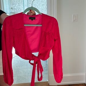 Majorelle Pink Tie Top